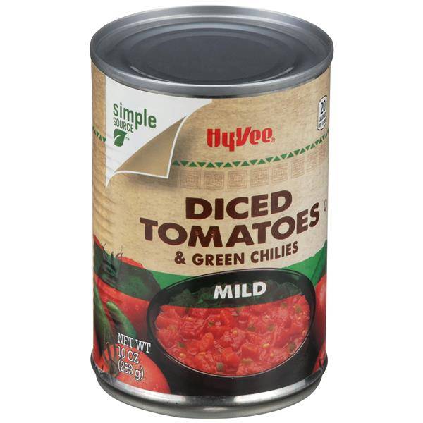 Hy-Vee Mild Diced Tomatoes & Green Chilies