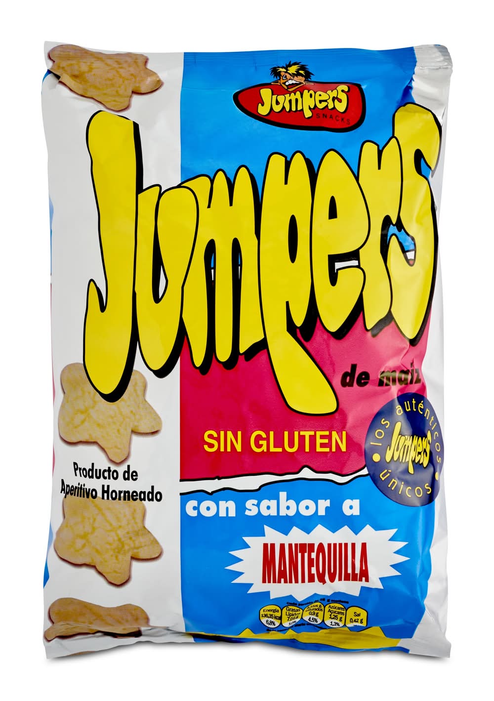Aperitivo De Maíz Con Sabor A Mantequilla Jumpers Bolsa 100 G