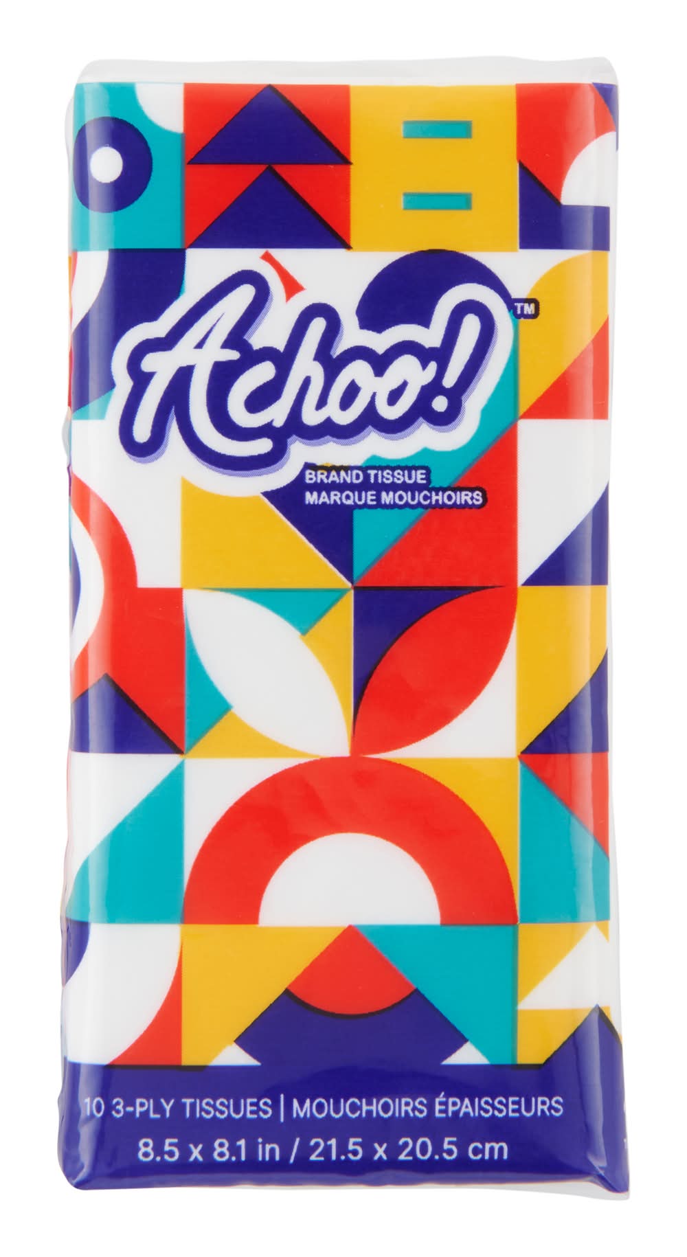 Achoo! 3 Ply Facial Tissues, 8.5x8.1 in (10 ct)