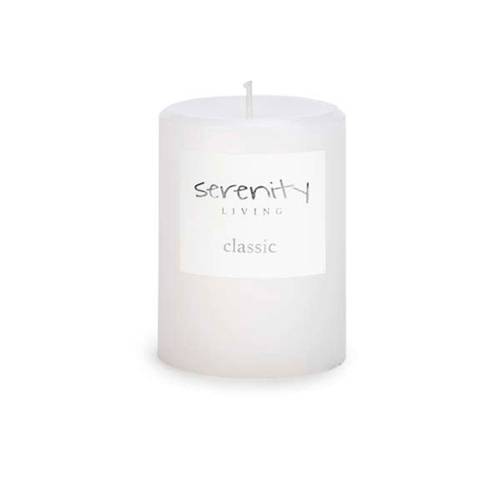 Sernity Pillar Candle, White