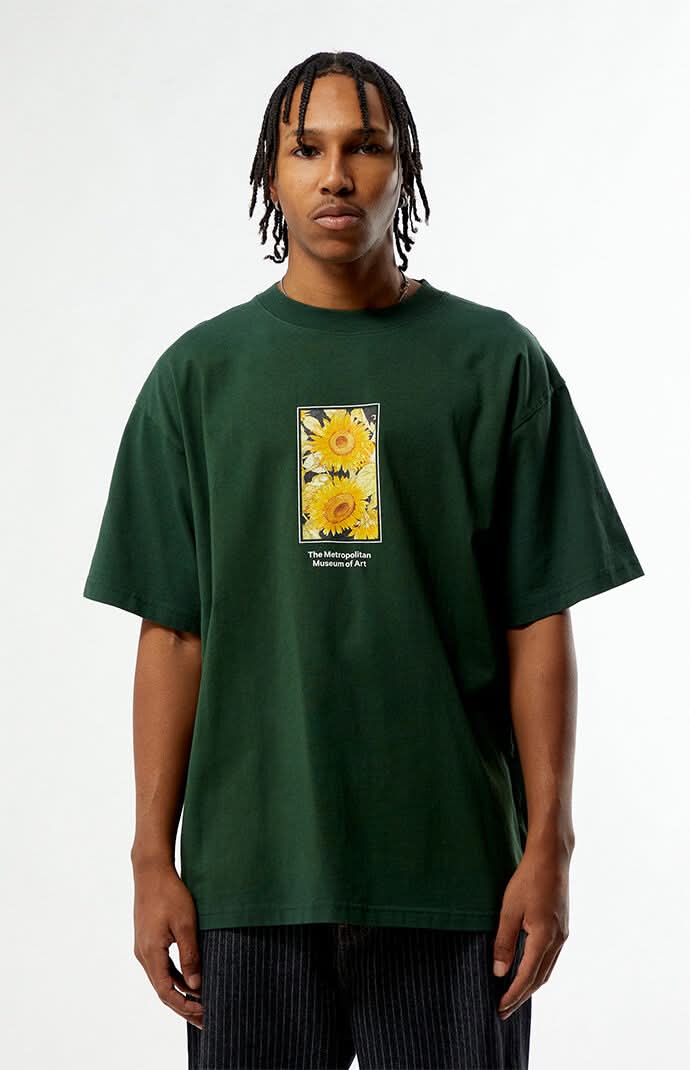 The Met Men's x Pacsun Gadesden Sunflower T-Shirt Green L | Postmates