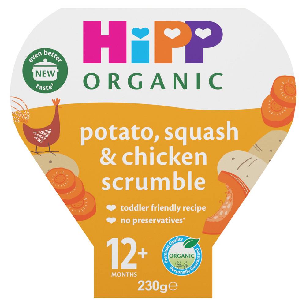 HiPP Organic Potato Pumpkin & Chicken Scrumble Toddler Tray Meal 1-3 Years 230g