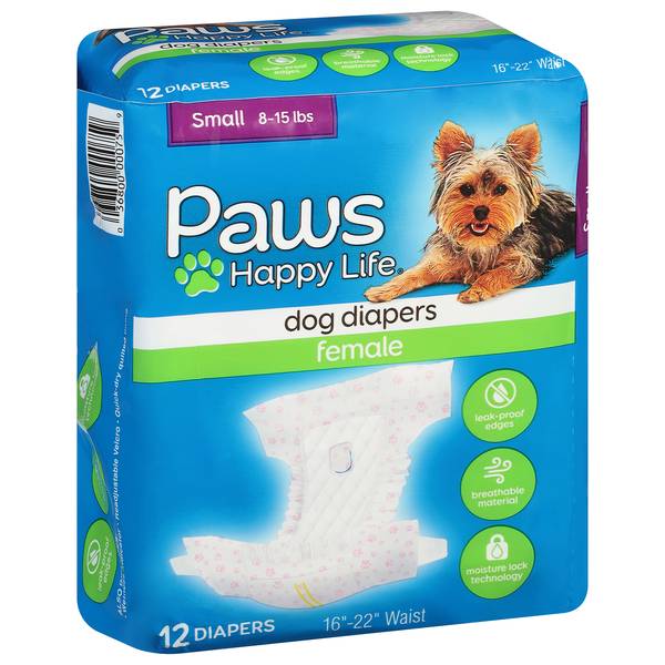 Paws Happy Life Dog Diapers (12 ct)