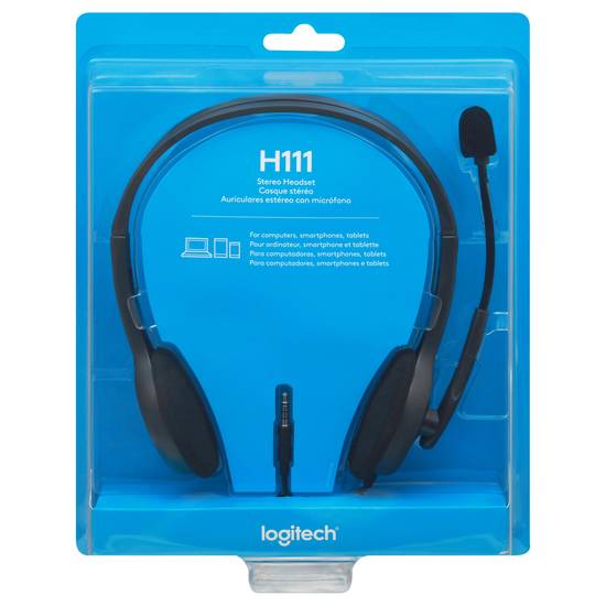 Logitech H111 Gray Stereo Headset Gray