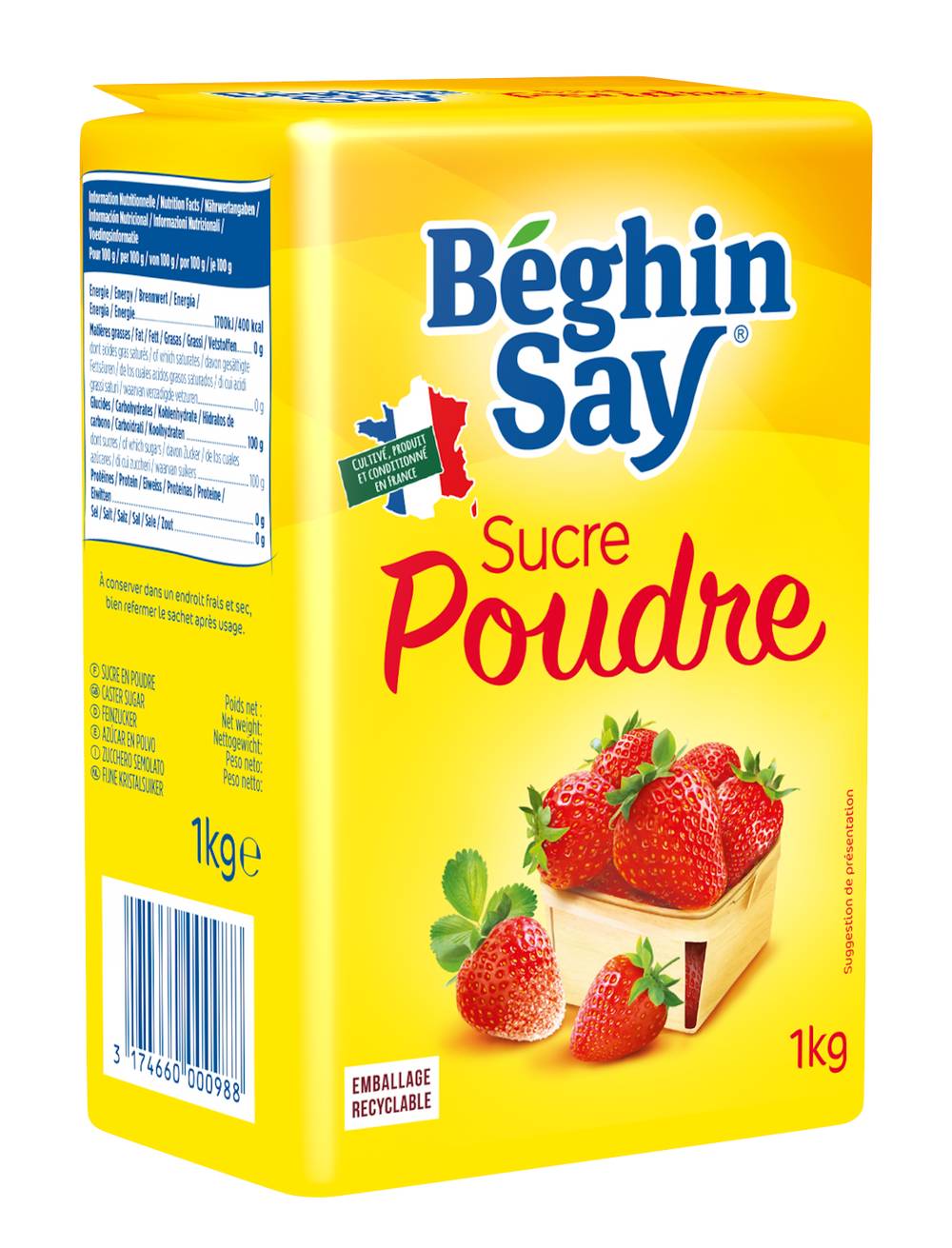 Béghin Say - Sucre en poudre (1kg)