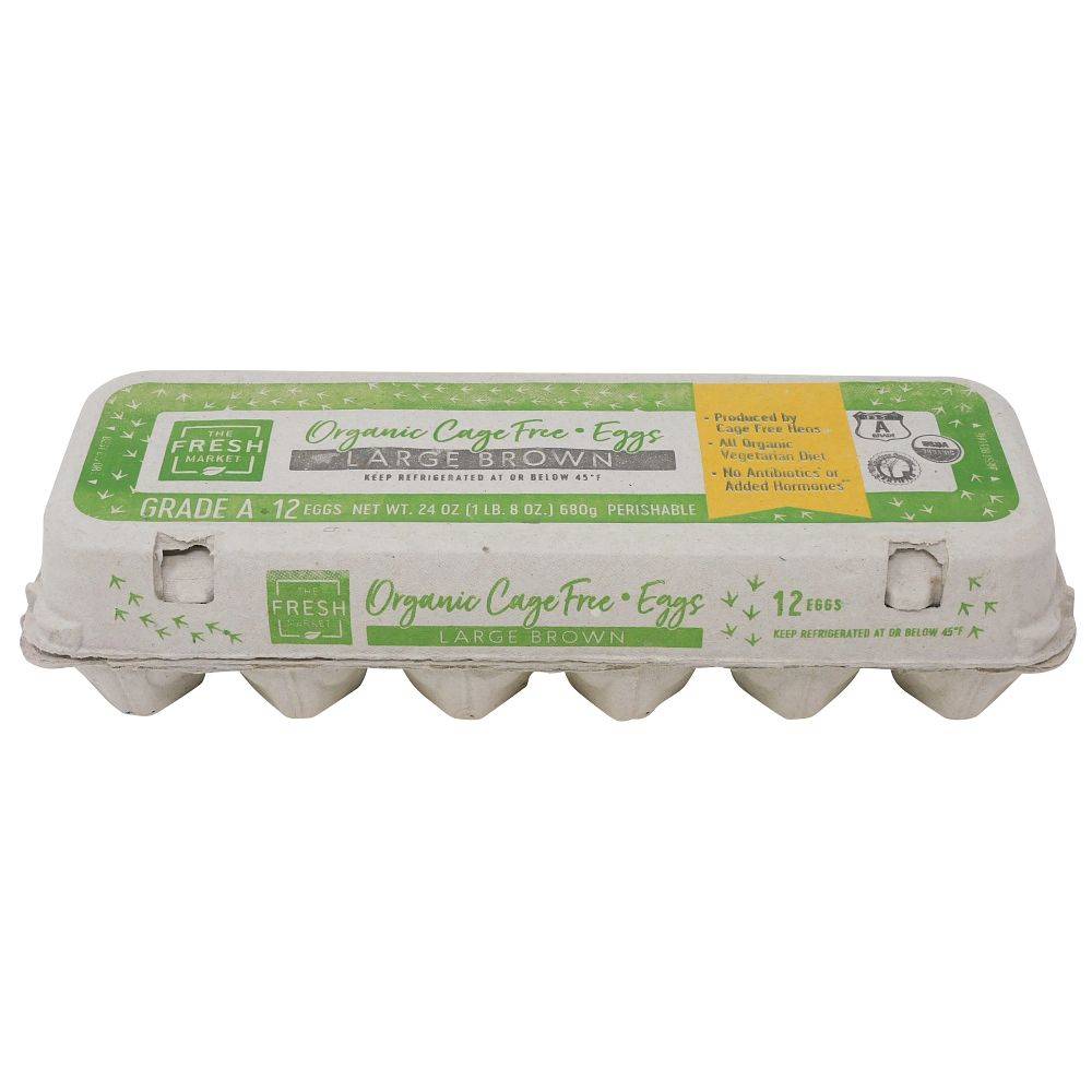 The Fresh Market Organic Large Grade a Brown Eggs (1.5 lbs)