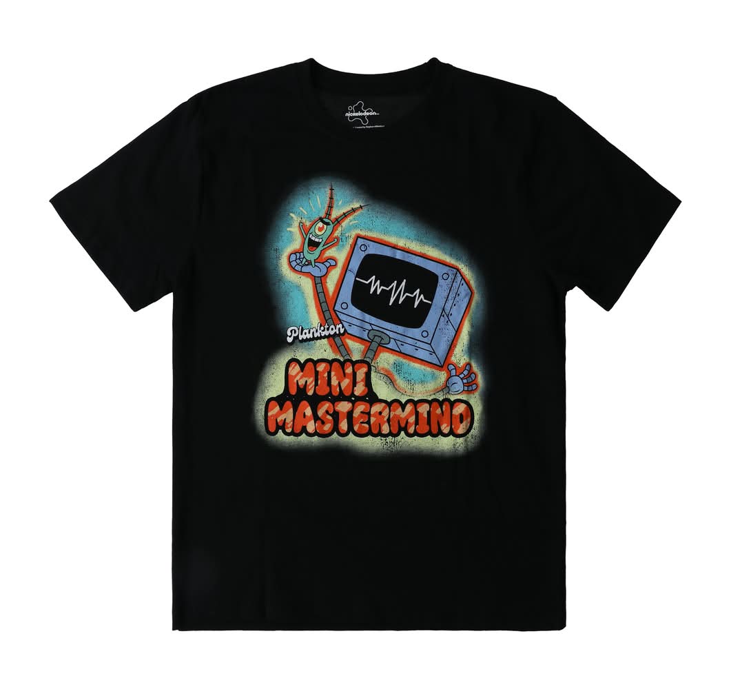 SpongeBob SquarePants™ Plankton Mini Mastermind Graphic Tee Large Black
