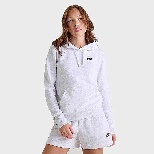 Nike Club Fleece Pullover Hoodie Women's Sportswear, Medium, White