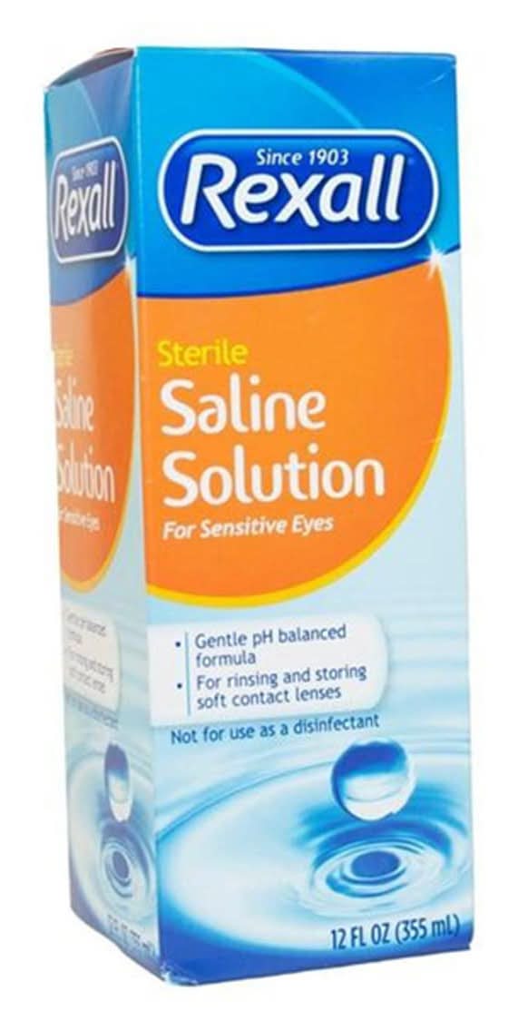 Rexall Sterile Saline Solution Sensitive Eyes 12 Fl Oz