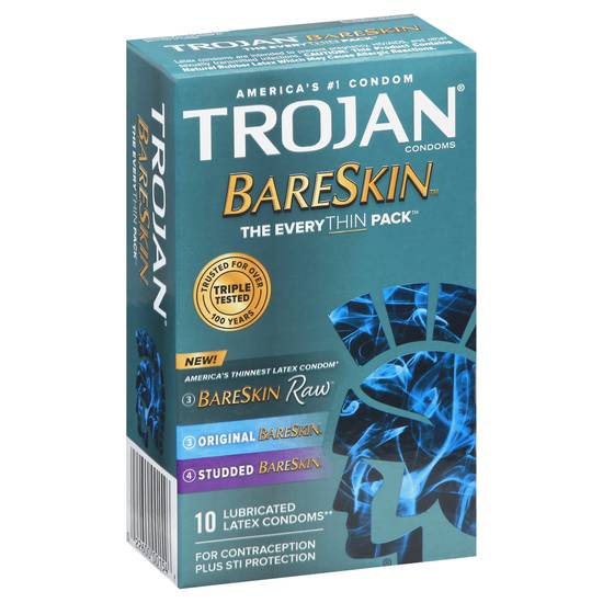 Trojan Bareskin the Everythin Lubricated Latex Condoms (10 ct)