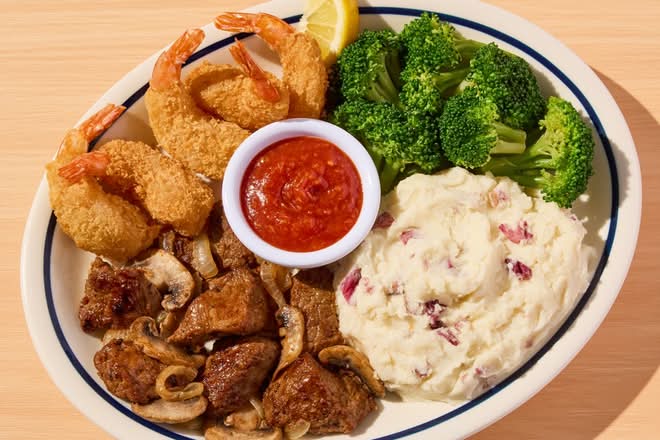 Sirloin Steak Tips & Crispy Shrimp