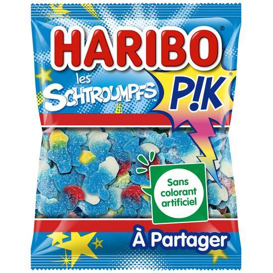 Haribo pik schtroumpfs confiserie gélifiée bonbons acidulés