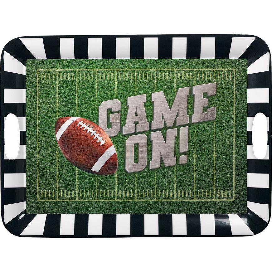 Go Fight Win Football Large Melamine Platter