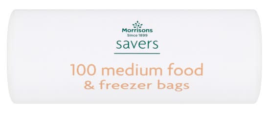 Morrisons Small, Savers Food/Freezer Bags (100 pack)