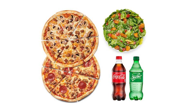 MOD Double: Pizza, Salad, Drinks