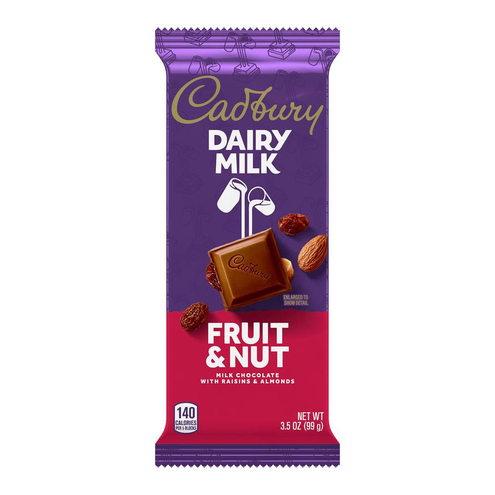 Cadbury Dairy Milk Fruit & Nut Chocolate Bar (3.5 oz)