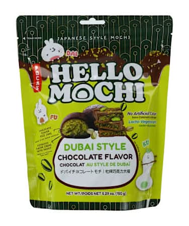 Pocas Hello Mochi Dubai Style Chocolate Flavored Mochi 5.2oz