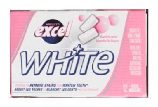 Excel White Bubblemint 12 pcs