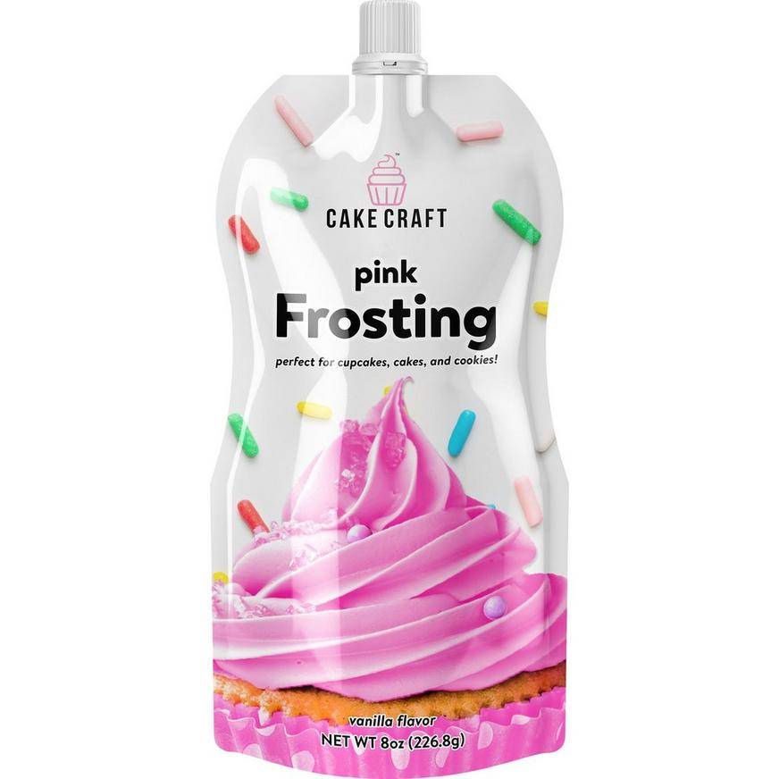 Cake Craft Rosy Pink Vanilla-Flavored Frosting, 8oz