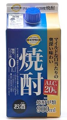 トップバリュ　ベストプライス　焼酎（ＡＬＣ．２０％）　９００ｍｌ