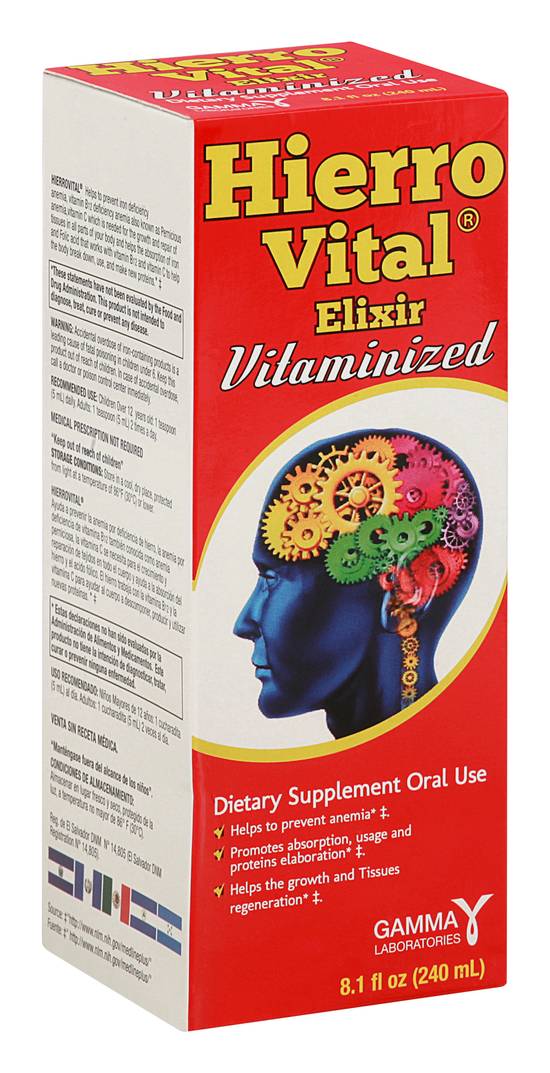 Hierro Vital Vitaminized Elixir Oral Use (8.1 fl oz)