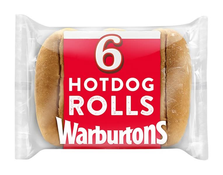 Warburtons 6 Sliced Hotdog Rolls (386505)