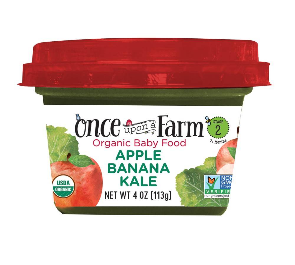 Once Upon a Farm Apple Banana Kale Baby Food (4 oz)