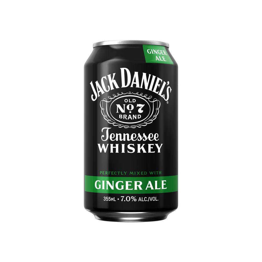 Jack Daniel's Ginger Ale Canned Cocktail (4 x 355 ml)