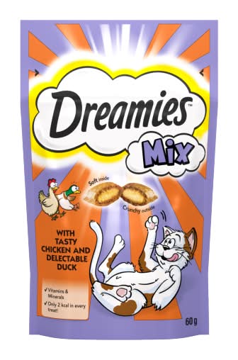 Dreamies Mix Cat Treat Biscuits With Chicken & Duck (60g)