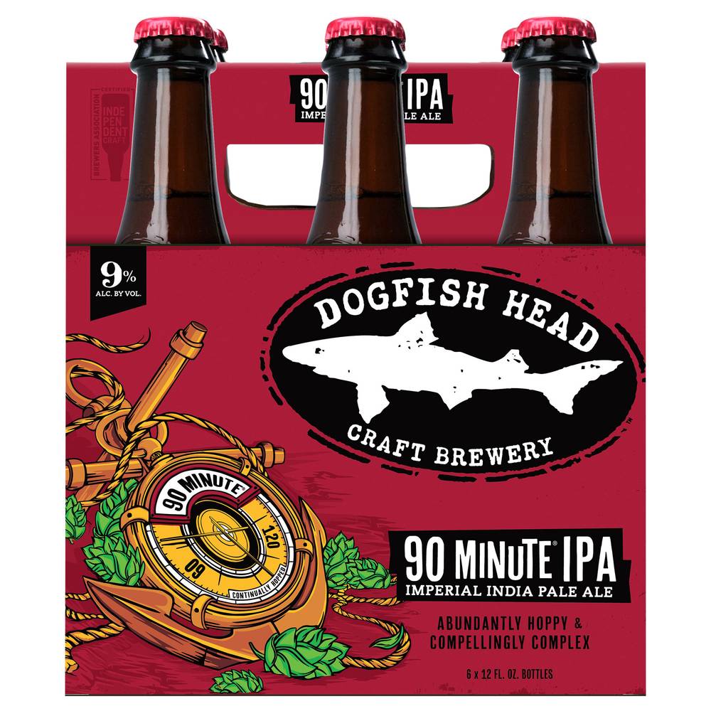 Dogfish Head 90 Minute Imperial Ipa Beer (6 pack, 12 fl oz)