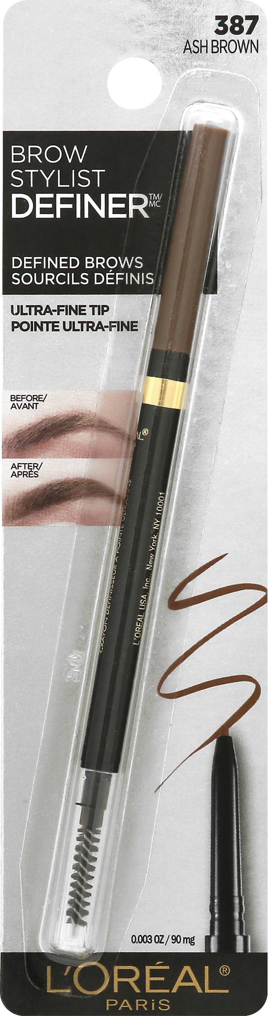 L'oréal Brow Stylist Definer 387 Ash Brown Eyebrow Pencil (1 ct)
