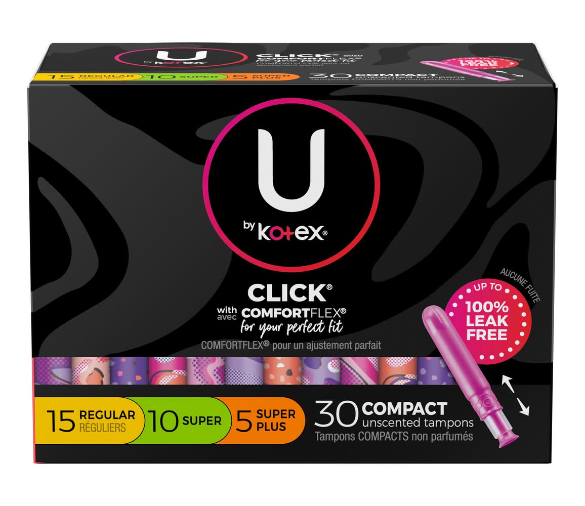 U by Kotex Unscented Compact Tampons