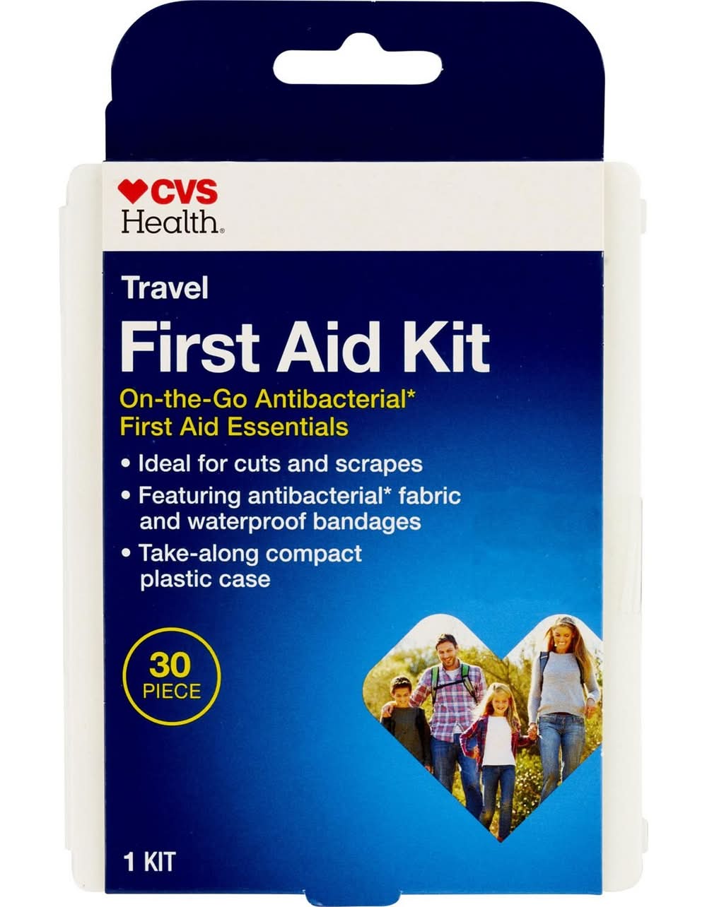 Cvs Travel First Aid Kit, Antibacterial Essentials, 30 Piece