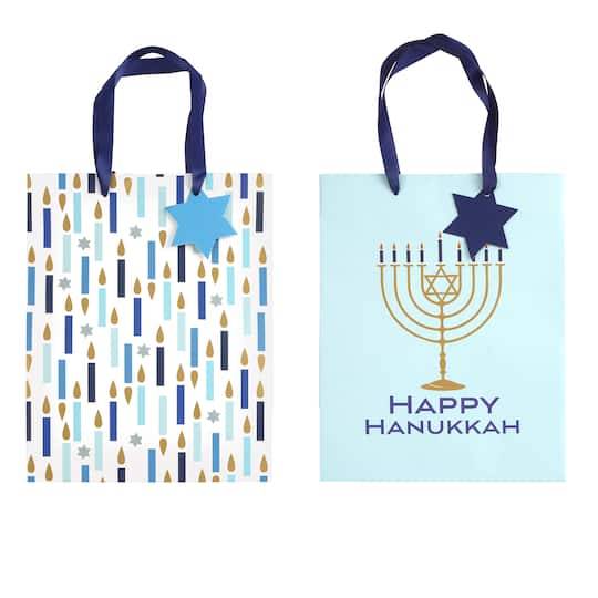 10" Happy Hanukkah Gift Bag Set By Ashland