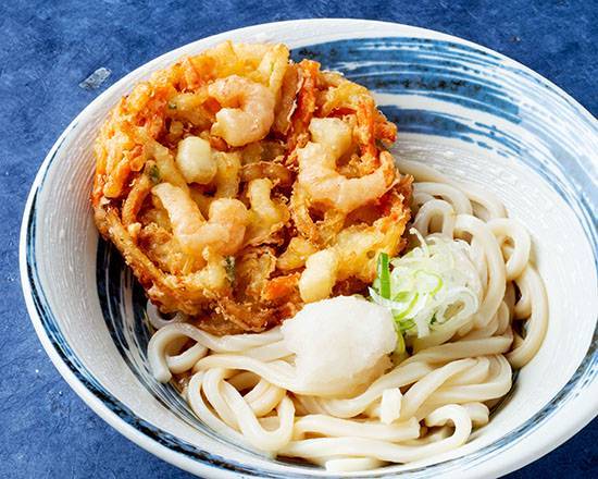 博多 かき揚げ冷やしうどん Hakata Chilled Udon Noodles with Mixed Tempura