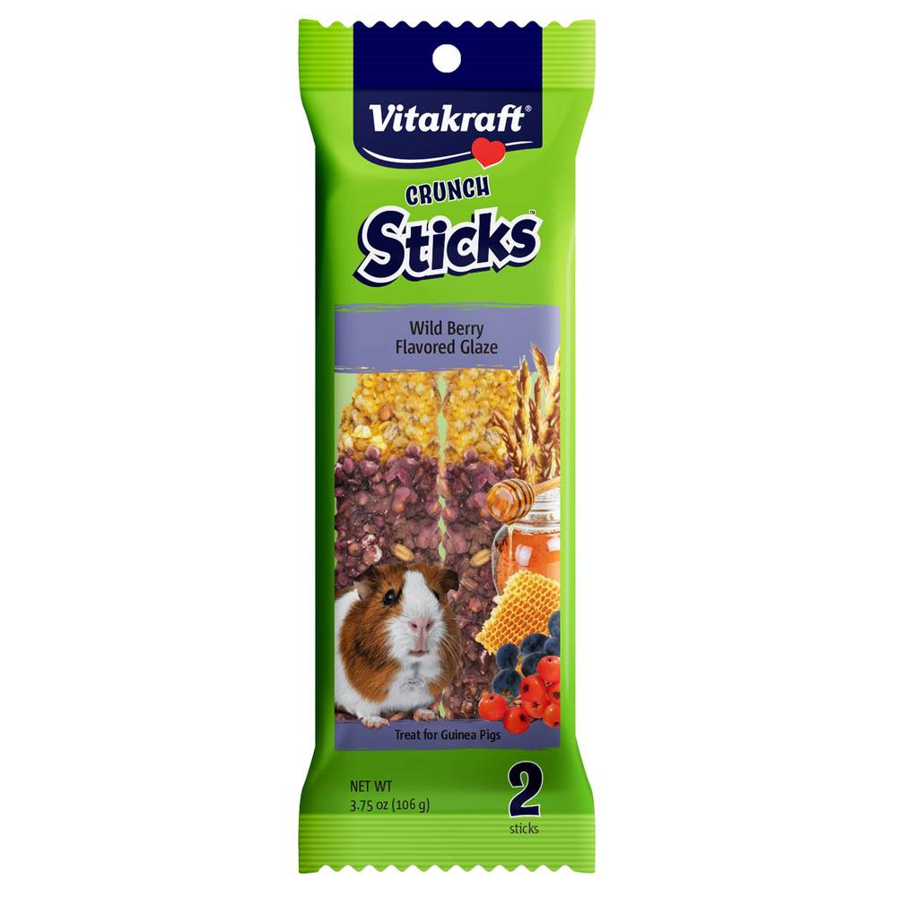 Vitakraft® Crunch Sticks Wild Berries & Honey Guinea Pig Treat (Color: Assorted, Size: 2 Count)