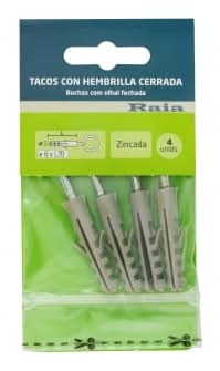 Taco con Hembrilla Cerrada 4 ud 8 mm