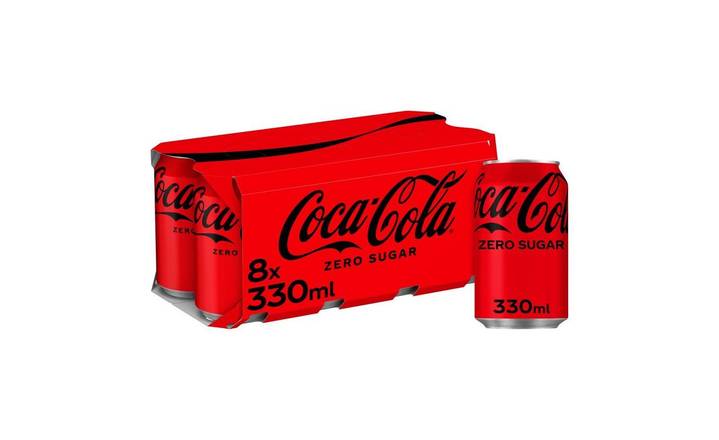 Coca-Cola Zero 8 x 330ml Cans (382142)