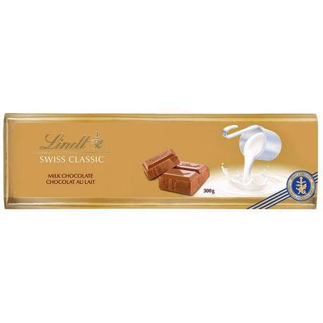 Lindt chocolat au lait swiss classic de lindt (300 g) - swiss classic milk chocolate bar (300 g)