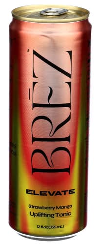 Brez Elevate Strawberry Mango Uplifting Non-Alcoholic Tonic Can