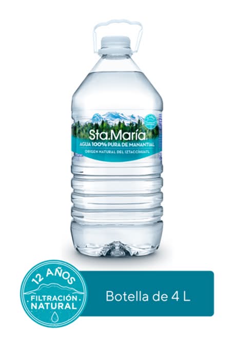 Sta. María · Agua pura de manantial (4 L)