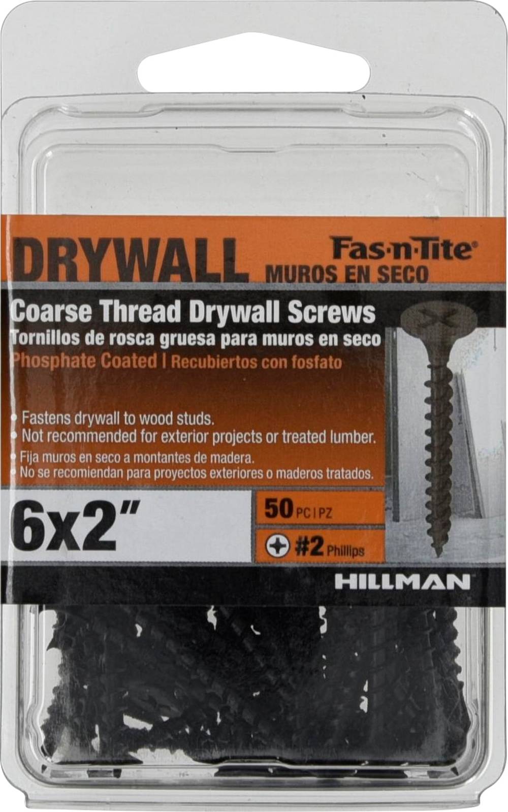 Fas-n-Tite #6 x 2-in Flat Coarse Thread Drywall Screws 0.34-lb (50-Pack) | 42652