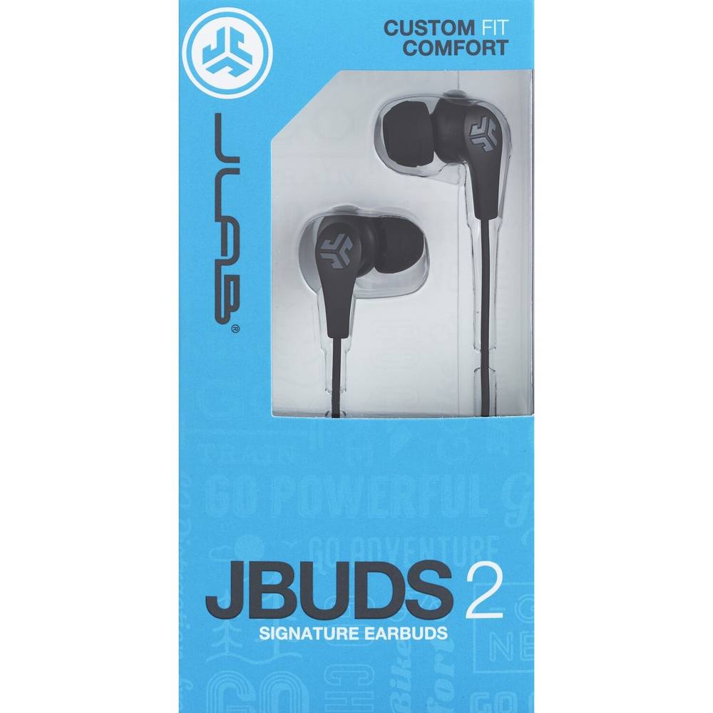 Jlab JBuds2 Wired Earbuds, Black