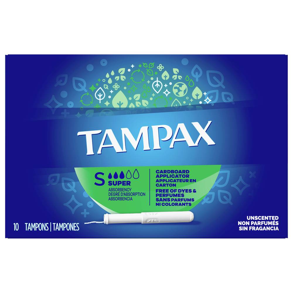 Tampax Unscented Super Absorbency Tampons