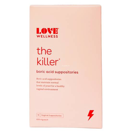 Love Wellness the Killer Boric Acid Suppositories 600 mg