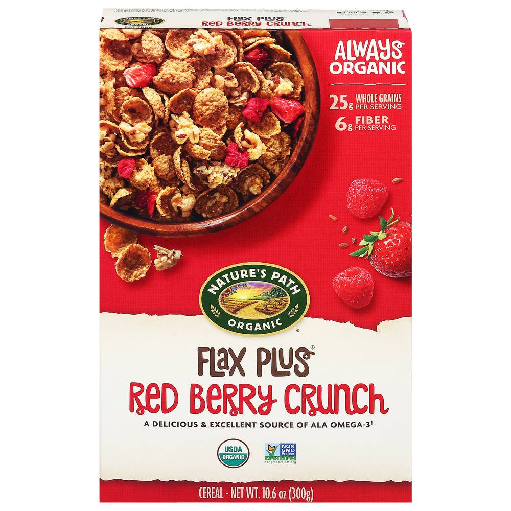 Nature's Path Organic Flax Plus Red Berry Crunch Cereal (10.6 oz)