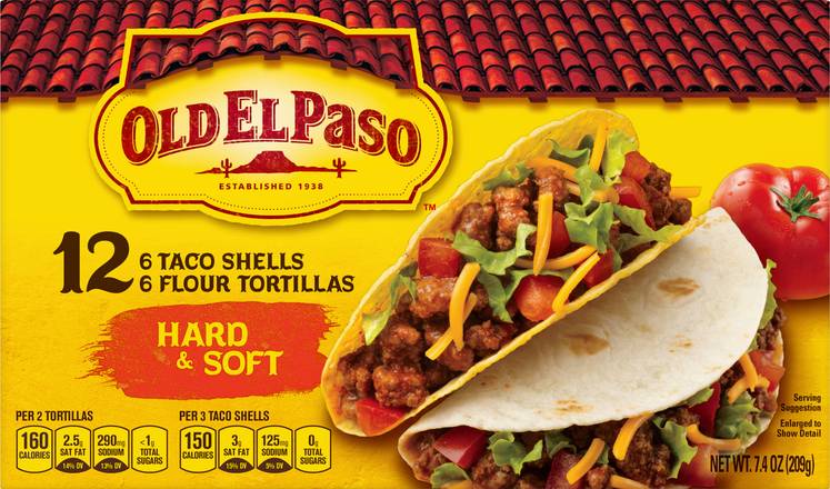 Old El Paso Hard & Soft Taco Shells & Flour Tortillas (12 ct)