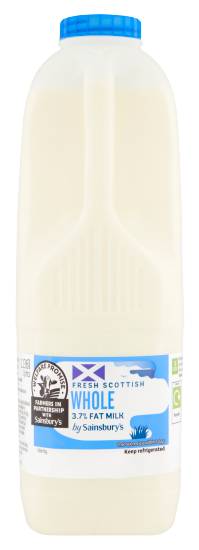 Sainsbury's Fresh Scottish Whole Fat Milk (1.14L)