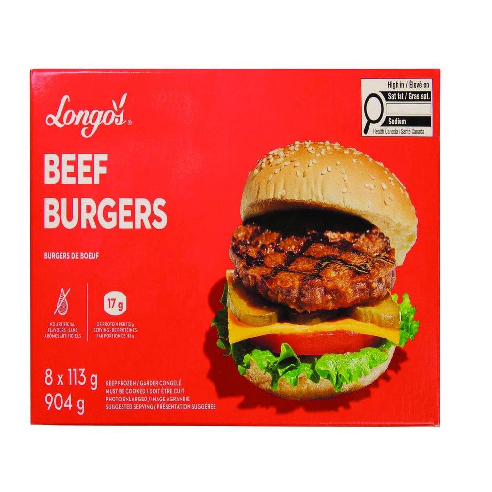 Longo's Beef Burgers (113 g, 8 ct)