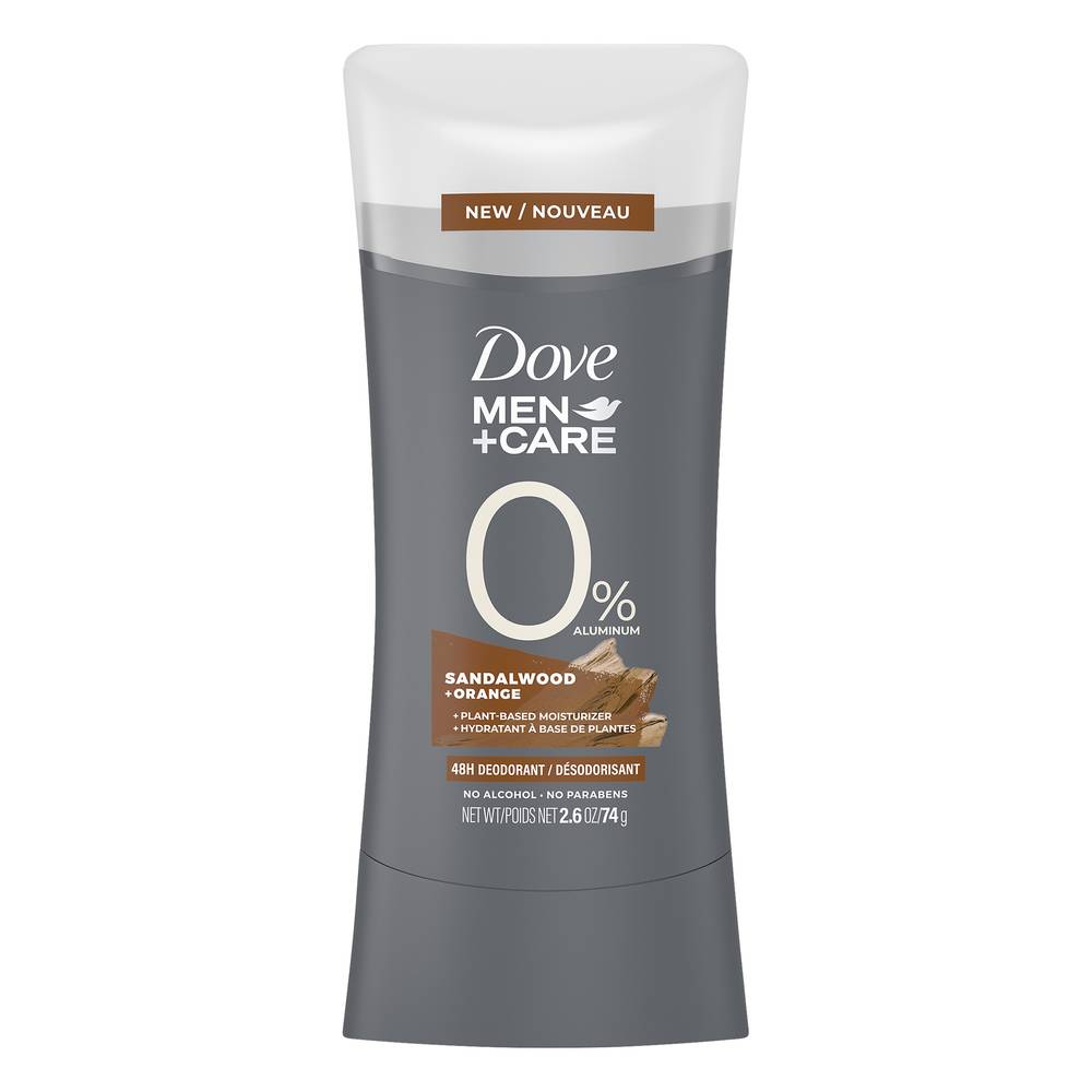 Dove Men+Care 0% Aluminum Sandalwood Orange Deodorant (2.6 oz)